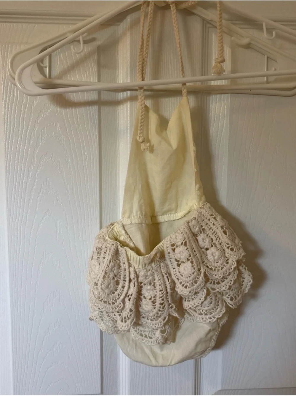 Cream Crochet Lace romper